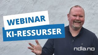 Kunstig intelligens prateroboter og Min NDLA Webinar fra NDLA [upl. by Bully]