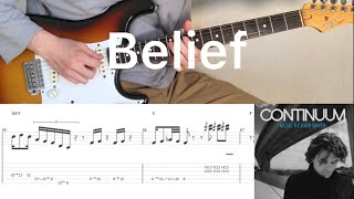 John Mayer  Belief guitar cover with tabs amp chords [upl. by Yniar]