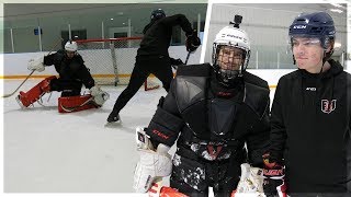 HOCKEY SHOOTOUT CHALLENGE vs AAA PLAYER [upl. by Idnahk]