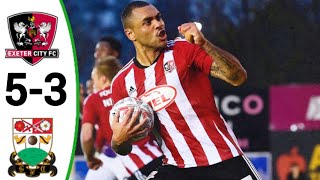 Exeter City vs Barnet 53 Josh Magennis Goal All Goals and Extended Highlights [upl. by Arekahs]