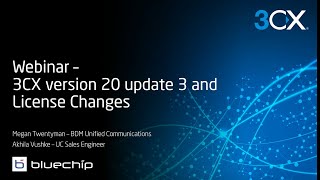 3CX Monthly Webinar  Update 3 for v20  License changes [upl. by Pump642]