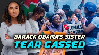 Obamas Sister TearGassed During Interview With CNN In Kenya [upl. by Frisse]