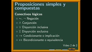 Proposiciones simples y compuestas 22 [upl. by Nettle]