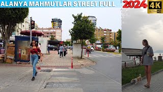 Alanya Mahmutlar street full tour 2024 may l Alanya Antalya turkey holiday turkey travel 4k60fps [upl. by Folberth]