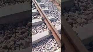 Train chalne se pahle patry ka view indianrailways railway rail shorts viral [upl. by Bess398]