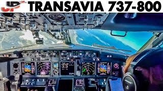 Transavia France🇫🇷 Boeing 737 Cockpit Flights across Europe🇪🇺 [upl. by Drahser]