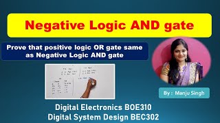 Prove that positive logic OR gate is Same as negative logic AND gate  Negative logic AND gate [upl. by Syxela]