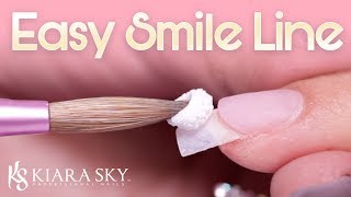 Perfect Acrylic French Tip 💅🏼 Nail How To Easy Smile Line 🙂 Nail Tutorial ✨ [upl. by Yllom]