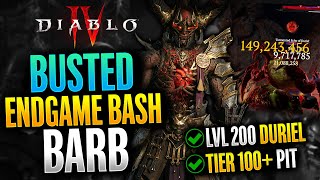 Diablo 4  Endgame Bash Barbarian Build Guide  Best Barb Build Season 4 [upl. by Hanonew972]