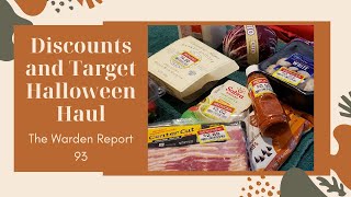 The Warden Report 93 Grocery Haul Discounts and Target Halloween Finds [upl. by Irok]