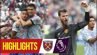 De Gea wins dramatic match for Reds after Ronaldo goal amp Lingard stunner  West Ham 12 Man Utd [upl. by Notaek]