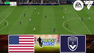 FC 24  USA W vs Girondins de Bordeaux W 09102024  Friendly Match  Gameplay PS  Full Match [upl. by Anelis479]