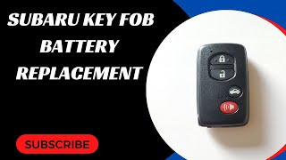 Subaru BRZ20132014 Forester20142015 STI WRX Crosstrek 2015 Key Fob Battery Replacement [upl. by Hamlet]