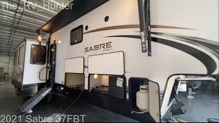 2021 Sabre 37FBT Fifth Wheel by Forest River 15 bath [upl. by Enihsnus]