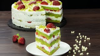 Torta vellutata “di smeraldo” un dessert spettacolare  SaporitoTV [upl. by Palmira]