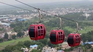 रोपवे से ऐसा दिखता है देवों का वास। Dewas Rope way Journey । Cable Car  cable car trip in dewas [upl. by Merrielle]