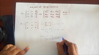 How to find Adjoint of 3 X 3 Matrix [upl. by Ellesirg56]