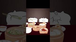 Eating Animation of Mokomokoma  MUKBANG  Hong Kong Dim Sum shorts [upl. by Anemolif]