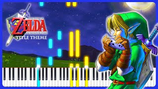 Title Theme  The Legend of Zelda Ocarina of Time  Piano  Sheet Music [upl. by Novyad141]