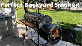 Perfect Backyard Smoker Build DIY Offset Smoker Build [upl. by Noyr778]