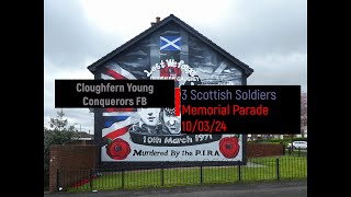 Cloughfern Young Conquerors FB 3 Scottish Soldiers Memorial Parade 100324 [upl. by Reisman]