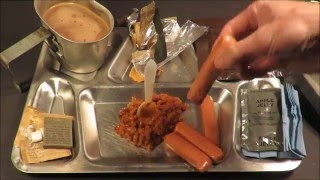 1982 Vintage MRE Review Frankfurters Oldest Hotdog Meal Ready to Eat Taste Testing [upl. by Josephina]