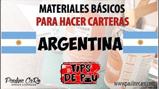 MATERIALES BÁSICOS PARA HACER CARTERAS [upl. by Vetter]