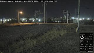 MOKAN Railcams Springfield Missouri BNSF Thayer North Subdivision MP 20470 RECURRENT STREAM [upl. by Arlana]