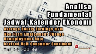 Analisa Fundamental  Jadwal kalender ekonomi tgl 2 Februari 2024 [upl. by Blight]