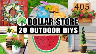 20 Outdoor Patio DIYs Using Dollar Store Supplies [upl. by Querida730]