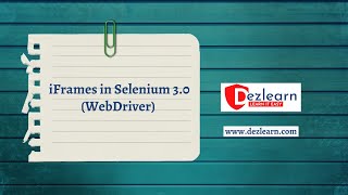 Working with Frames  iFrames in Selenium 30 WebDriver [upl. by Naylor]