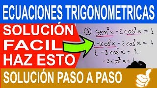 Como Resolver Ecuaciones Trigonometricas Ejercicios Resueltos Paso a Paso para Principiantes [upl. by Hamal]