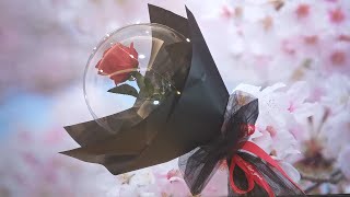 DIY Bobo Balloon Bouquet Tutorial 2022  LED Luminous Balloon Rose Bouquet [upl. by Llenwahs]