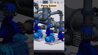 Piping Layout Design In Solidworks solidworks  pipeline  piping  caddrawing  shorts [upl. by Rorke]