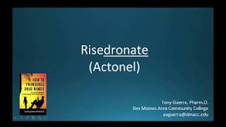 CC How to Pronounce risedronate Actonel Backbuilding Pharmacology [upl. by Letsyrhc]