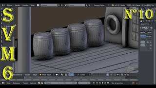 Modéliser Un Galion Blender 3d Tutoriel Français n°10 Svm6 Accastillage tonneau [upl. by Brechtel]