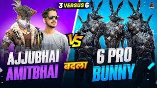 BADLA TIME😈6 PRO BLACK BUNNY BUNDLE VS AJJUBHAI AND AMITBHAI BEST CS FF GAMEPLAY  GARENA FREE FIRE [upl. by Karlotte]