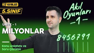 5 Sınıf Matematik Milyonlar Konu Anlatımı Soru Çözümü 1 [upl. by Atnoid]