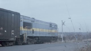 Rare 8mm film footage of Lackawanna Valley Railroads GE U30B quotU BOATquot [upl. by Dragelin]