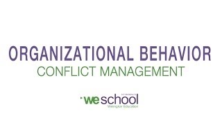 Learn about Conflict Management at Workkplace from WeSchool [upl. by Leta]