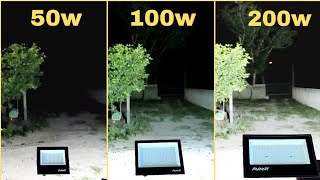 Comparativo  Refletor Led 50w 100w e 200w [upl. by Edveh]