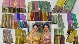 Kanchipuram pattu sarees at very low price wholesale price Direct from weavers [upl. by Nwahsud]