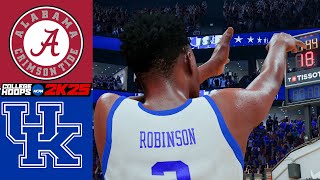 Alabama vs Kentucky  College Hoops 2K25 Simulation [upl. by Ardnasak]