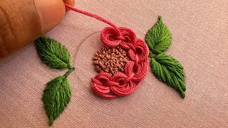 Super gorgeous embroidery flower design embroidery tutorial embroidery designs  kadai [upl. by Dolphin846]