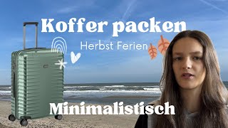 Minimalistisch Koffer packen für eine Woche🍂 [upl. by Prisilla]