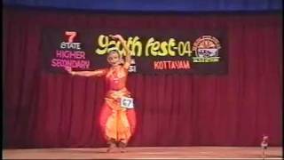 sithara dance  secured first place in bharathanatyam at state youth festival 2004 kottayam [upl. by Ahsenit]