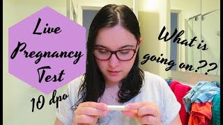 Live Pregnancy Test At 10 Dpo  Pregnancy Test Results Making Me Crazy  TTC Baby 2 [upl. by Macy]