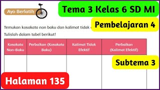 Kunci Jawaban Tema 3 Kelas 6 Halaman 135 Pembelajaran 4 Subtema 3 Ayo Menjadi Penemu [upl. by Arahk]