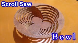 woodworking Scroll Saw BOWL imazicaart scrollsawcraft [upl. by Nagey]