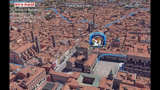 3° Bologna Marathon 2024 fly over the marathon 3D course map [upl. by Siger]